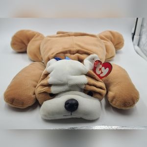 1996 TY Pillow Pals BRUISER THE BULLDOG Tag 13”